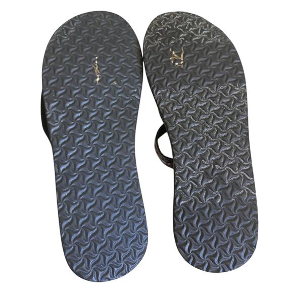 Teva Black Gray Pink Blue Olowahu Strappy Flip Flops 6840 Size 12 - Picture 7 of 8